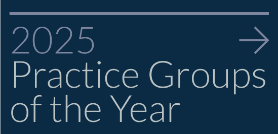 Promo that reads 2025 Practice Groups of the Year
