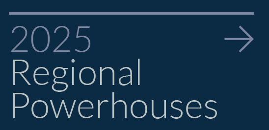Promo that reads 2025 Law360 Regional Powerhouses